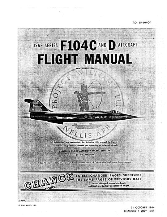 Lockheed F-104C & F-104D 1964 Flight Manual (1F-104C-1)