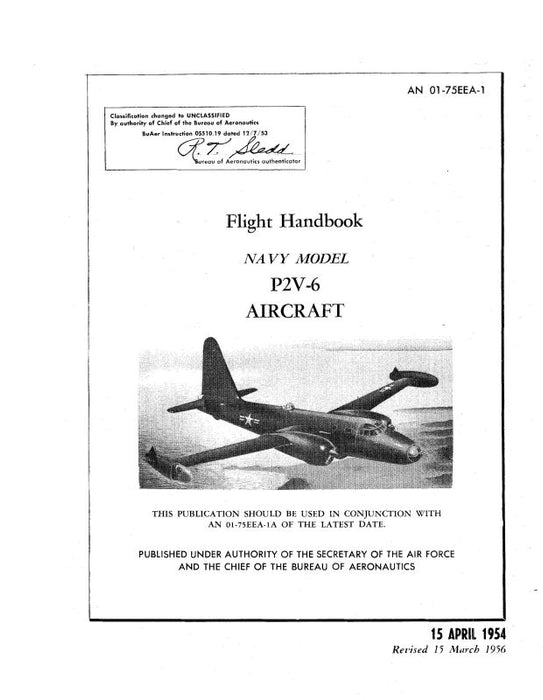 Lockheed P2V-6 Navy 1954 Flight Handbook (01-75EEA-1)