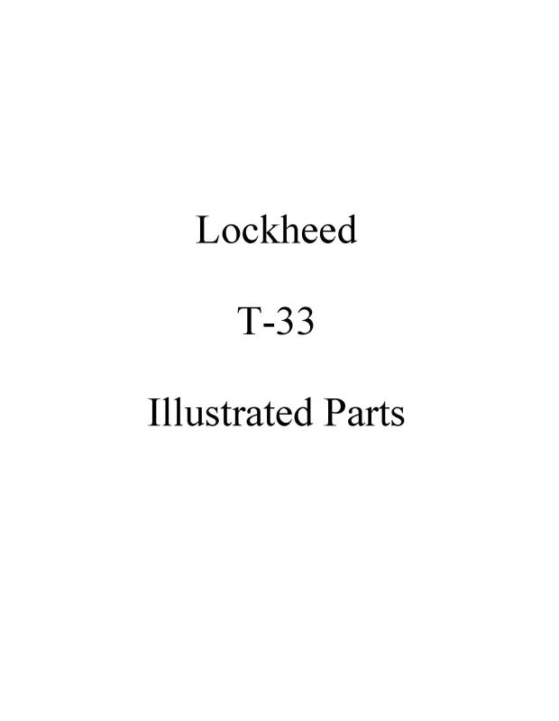 Lockheed Lockheed T-33 Illustrated Parts Catalog — Essco Aircraft