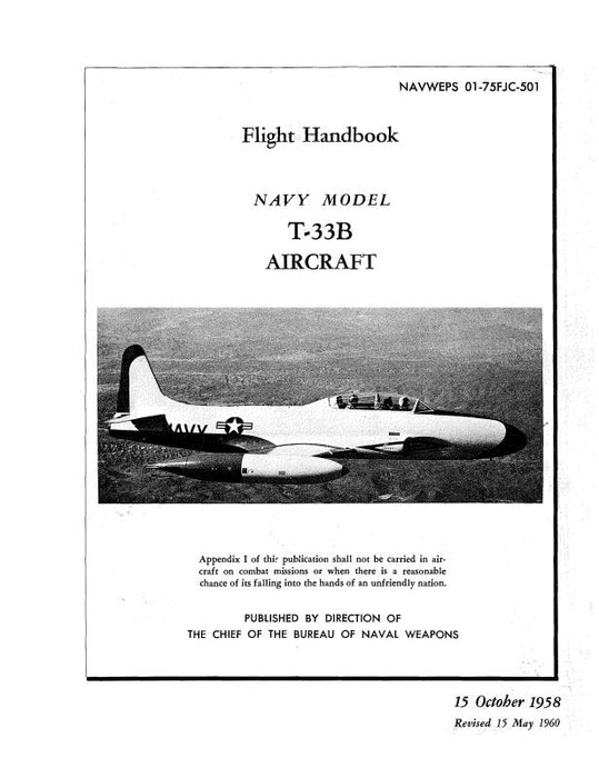Lockheed T-33B 1958 Flight Handbook (01-75FJC-501)