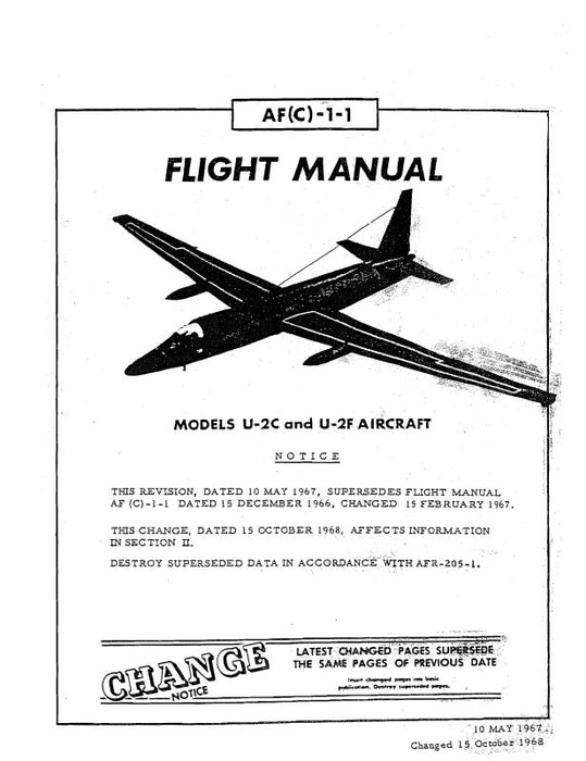 Lockheed U-2C & U-2F 1967 Flight Manual (AF(C)-1-1)
