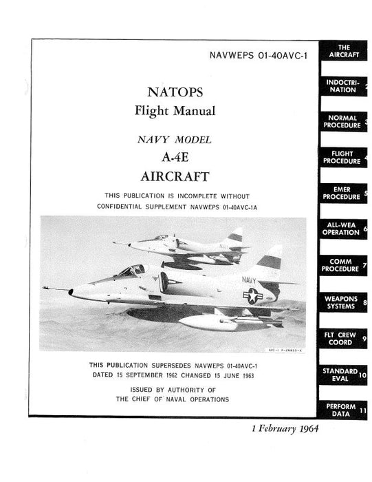 McDonnell Douglas A-4E 1964 Flight Manual (01-40AVC-1)