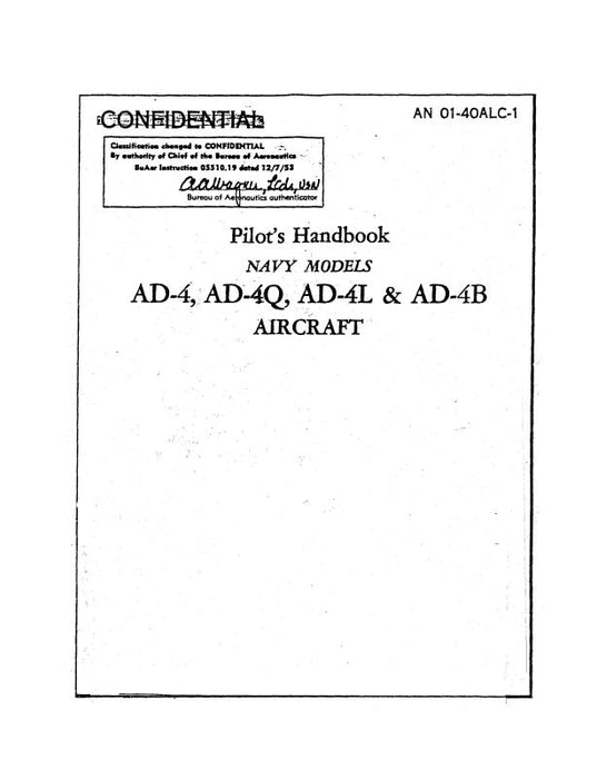 McDonnell Douglas AD-4 Series 1953 Pilot's Handbook (01-40ALC-1)