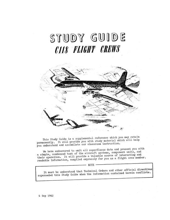 McDonnell Douglas C-118 Flight Crews 1962 Study Guide (MCC118-62-F-C)