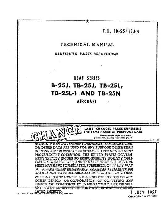 North American B-25J Series Parts Catalog (1B-25(T)J-4)
