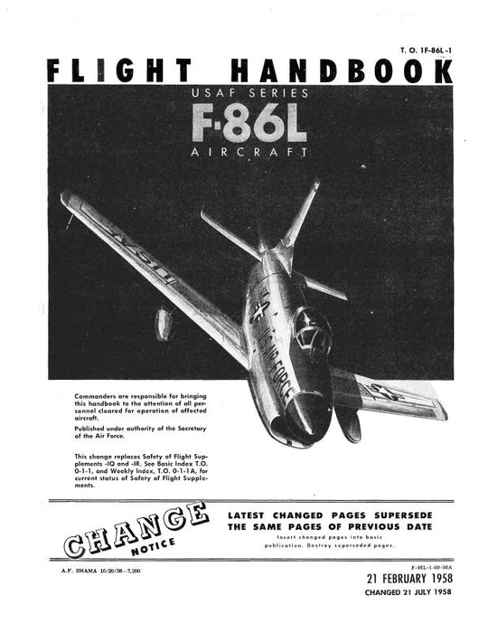 North American F-86L 1958 Flight Manual (1F-86L-1)