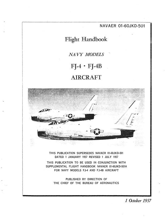 North American FJ-4 & FJ-4B 1957 Flight Handbook (01-60JKD-501)
