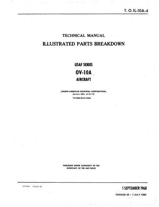 North American OV-10A 1968 Illustrated Parts Breakdown (1L-10A-4)