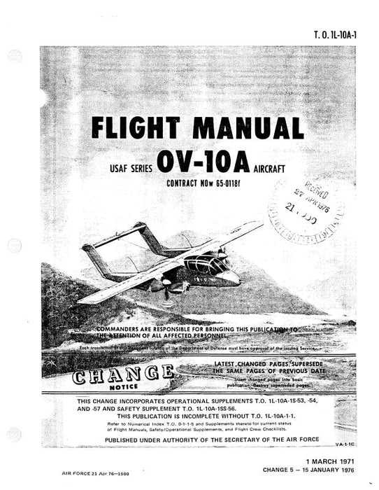 North American OV-10A USAF 1971 Flight Manual (1L-10A-1)