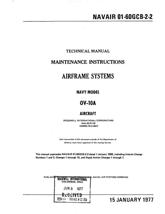 North American Bronco OV-10A 1977 Maintenance Instructions (01-60GCB-2-2)