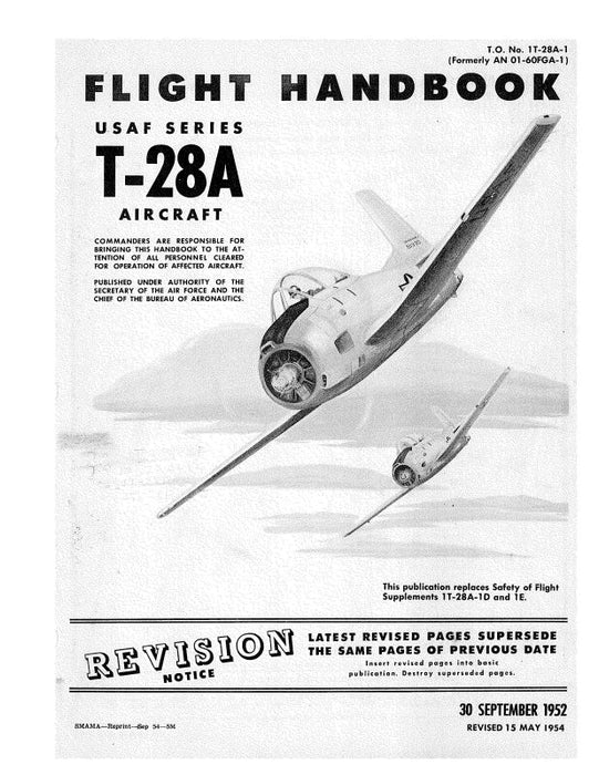 North American T-28A 1952 Flight Handbook (1T-28A-1)