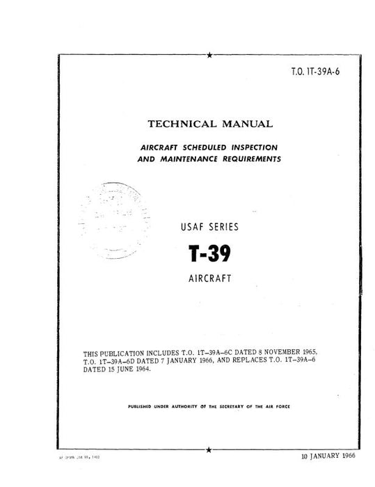 North American T-39 1966 Inspection & Maintenance Requirements (1T-39A-6)