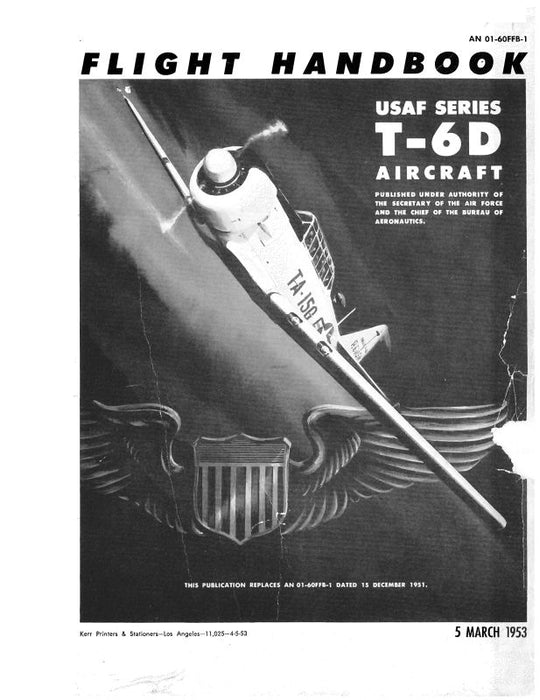 North American T-6D 1953 Flight Handbook (01-60FFB-1)