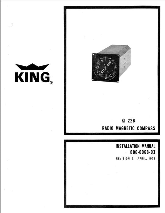 King KI 226 Radio Magnetic Compass Maintenance-Overhaul Manual-Installation (006-0068-03)