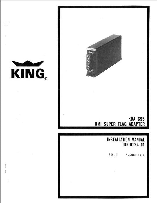 King KDA 695 RMI Super Flag Adapter Installation Manual (006-0124-01)
