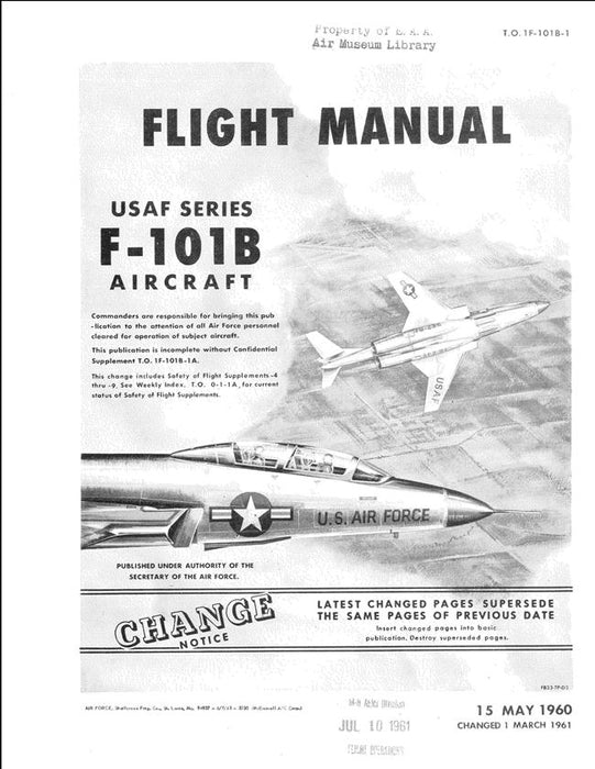 McDonnell USAF Series F-101B Flight Manual (T.O. 1F-101B-1)
