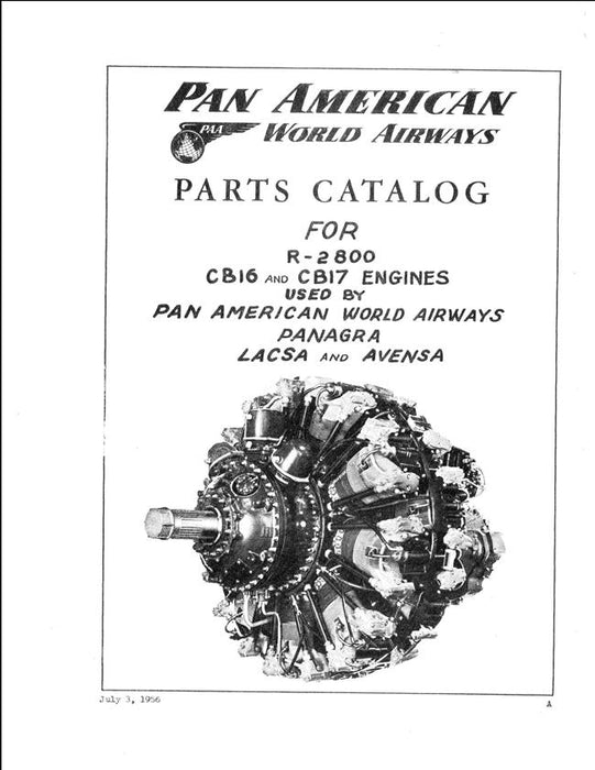 Pan AM R-2800 CB16 and CB17 Engines Parts Catalog